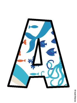 Ocean Bulletin Board Decor Kit, Ocean Bulletin Board Letters