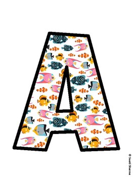 Ocean Bulletin Board Decor Kit, Ocean Bulletin Board Letters