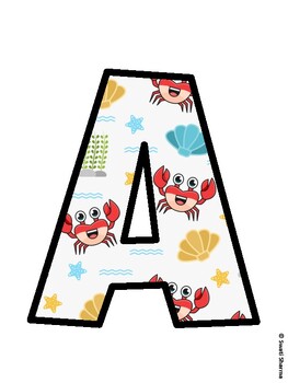 Ocean Bulletin Board Decor Kit, Ocean Bulletin Board Letters