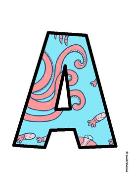 Ocean Bulletin Board Decor Kit, Ocean Bulletin Board Letters