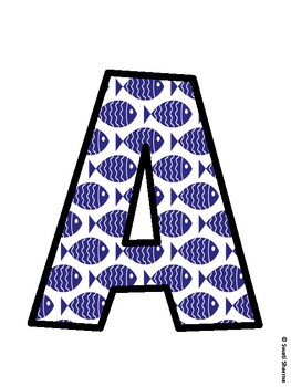 Ocean Bulletin Board Decor Kit, Ocean Bulletin Board Letters