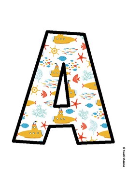 Ocean Bulletin Board Decor Kit, Ocean Bulletin Board Letters