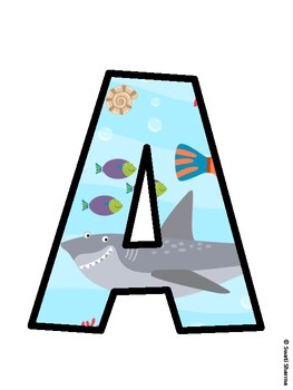 Ocean Bulletin Board Decor Kit, Ocean Bulletin Board Letters