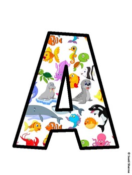 Ocean Bulletin Board Decor Kit, Ocean Bulletin Board Letters