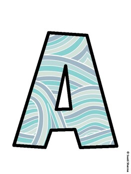 Ocean Bulletin Board Decor Kit, Ocean Bulletin Board Letters