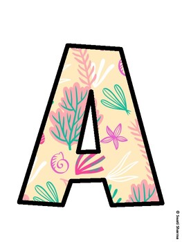 Ocean Bulletin Board Decor Kit, Ocean Bulletin Board Letters