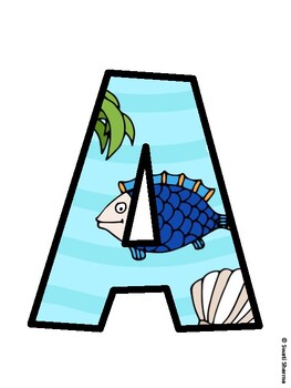 Ocean Bulletin Board Decor Kit, Ocean Bulletin Board Letters