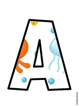 Ocean Bulletin Board Decor Kit, Ocean Bulletin Board Letters