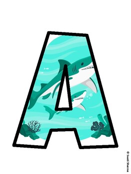 Ocean Bulletin Board Decor Kit, Ocean Bulletin Board Letters