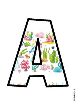 Ocean Bulletin Board Decor Kit, Ocean Bulletin Board Letters