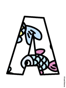Ocean Bulletin Board Decor Kit, Ocean Bulletin Board Letters