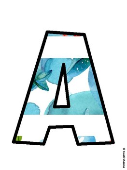 Ocean Bulletin Board Decor Kit, Ocean Bulletin Board Letters