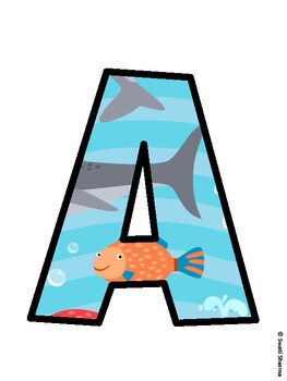 Ocean Bulletin Board Decor Kit, Ocean Bulletin Board Letters