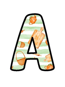 Orange Bulletin Board Décor Kit, Orange Letters