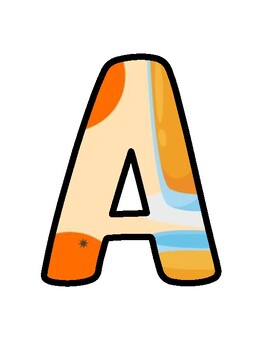 Orange Bulletin Board Décor Kit, Orange Letters
