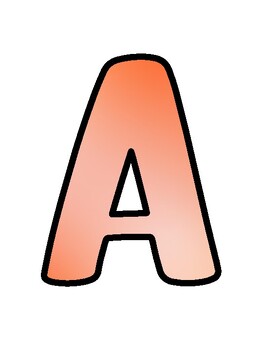 Orange Bulletin Board Décor Kit, Orange Letters