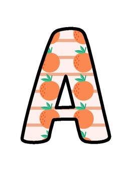 Orange Bulletin Board Décor Kit, Orange Letters