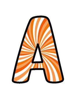 Orange Bulletin Board Décor Kit, Orange Letters