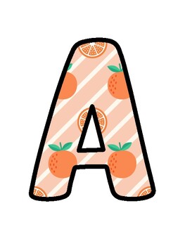 Orange Bulletin Board Décor Kit, Orange Letters