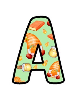 Orange Bulletin Board Décor Kit, Orange Letters