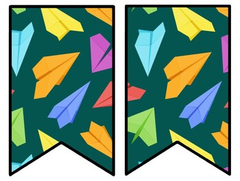 Origami Bulletin Board Decor Kit, Origami Letters