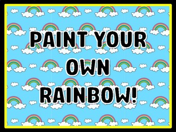 PAINT YOUR OWN RAINBOW! Rainbow Door Décor, Rainbow Bulletin Board Décor