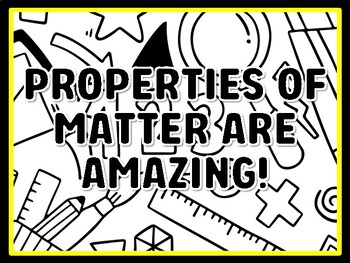 PROPERTIES OF MATTER ARE AMAZING! Grade 4 And 5 Science Door Decor
