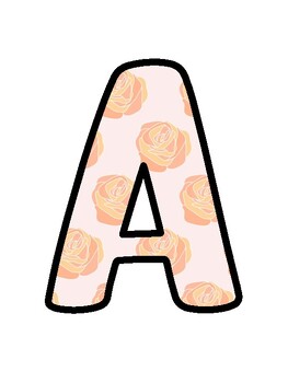 Peach Bulletin Board Décor Kit, Peach Letters