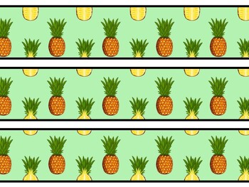Pine Apple Bulletin Board Decor Kit, Pine Apple Letters