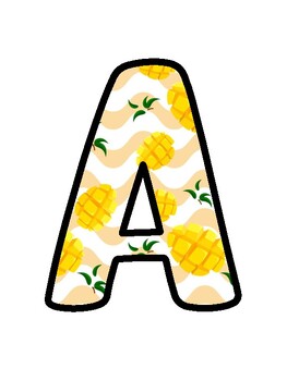 Pine Apple Bulletin Board Décor Kit, Pine Apple Letters