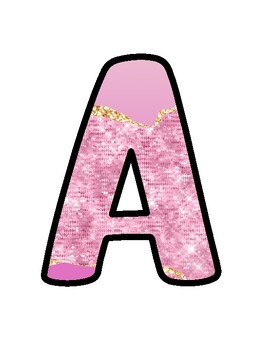 Pink Bulletin Board Décor Kit, Pink Letters