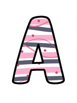 Pink Bulletin Board Décor Kit, Pink Letters