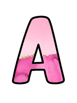 Pink Bulletin Board Décor Kit, Pink Letters