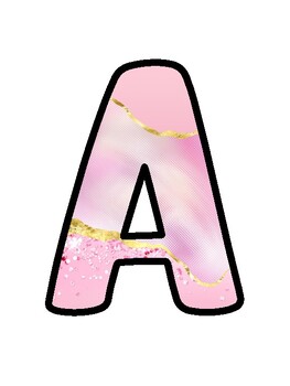 Pink Bulletin Board Décor Kit, Pink Letters