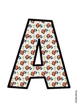 Pirate Bulletin Board Decor Kit, Pirate Bulletin Board Letters, Pirate Banner