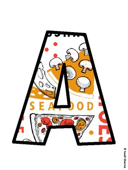 Pizza Bulletin Board Décor Kit, Pizza Bulletin Board Letters