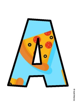 Pizza Bulletin Board Décor Kit, Pizza Bulletin Board Letters