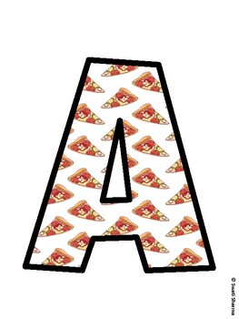 Pizza Bulletin Board Décor Kit, Pizza Bulletin Board Letters