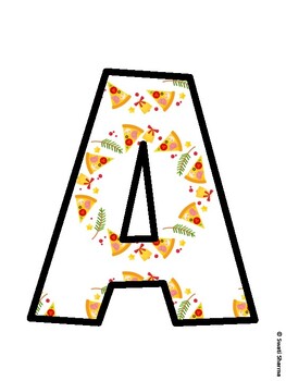 Pizza Bulletin Board Décor Kit, Pizza Bulletin Board Letters