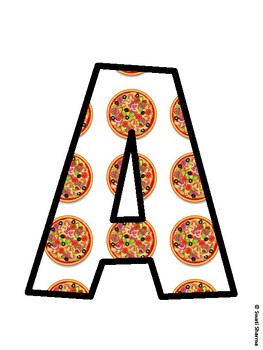 Pizza Bulletin Board Décor Kit, Pizza Bulletin Board Letters