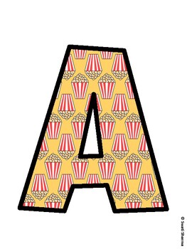 Popcorn Bulletin Board Décor Kit, Popcorn Bulletin Board Letters