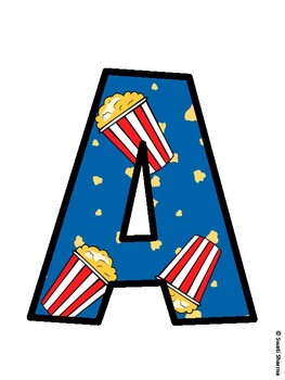 Popcorn Bulletin Board Décor Kit, Popcorn Bulletin Board Letters