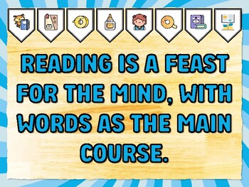 READING IS A FEAST FOR THE MIND, WITH WORDS AS THE MAIN COURSE. Reading Bulle