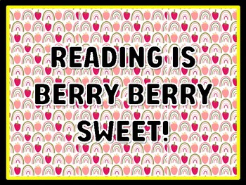 READING IS BERRY BERRY SWEET! Berry Door Décor, Berry Bulletin Board Décor