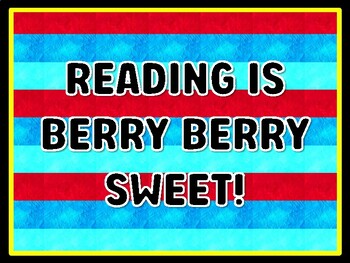 READING IS BERRY BERRY SWEET! Read Across America Door Décor