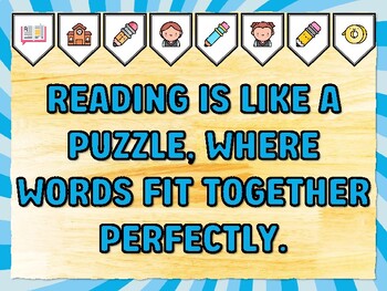 READING IS LIKE A PUZZLE, WHERE WORDS FIT TOGETHER PERFECTLY. Reading Bulleti