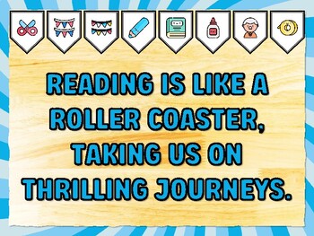 READING IS LIKE A ROLLER COASTER, TAKING US ON THRILLING JOURNEYS. Reading Bu