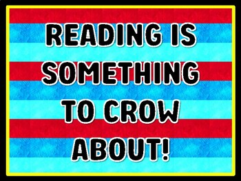 READING IS SOMETHING TO CROW ABOUT! Read Across America Door Décor