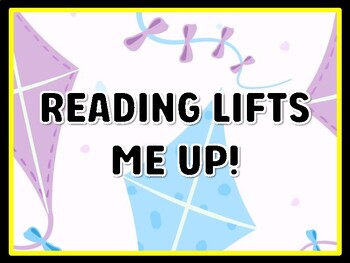 READING LIFTS ME UP! Kites Door Décor, Kites Bulletin Board Décor Kit