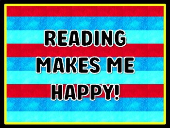READING MAKES ME HAPPY! Read Across America Door Décor